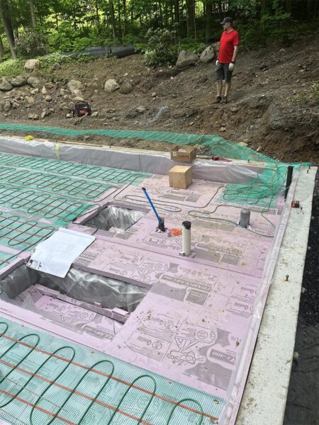 Photo du project: Plancher chauffant pour un garage à Bromont